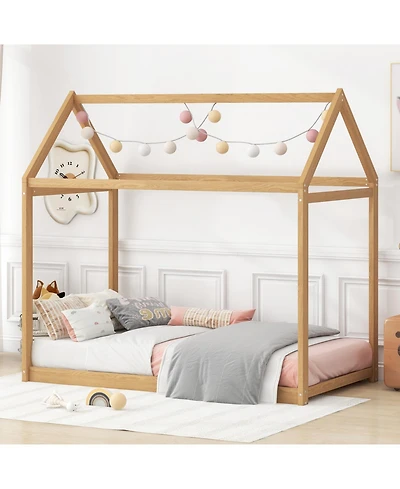 Streamdale Furniture + Twin Size + Wood + House Design + Bed