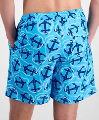 Club Room Men's Anchor Rope 7" Swim Trunks, Macy's Exclusive
