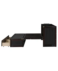 Streamdale Furniture Full Murphy Bed with Usb Port and a Large Drawer