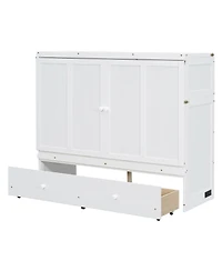 Streamdale Furniture Full Murphy Bed with Usb Port and a Large Drawer