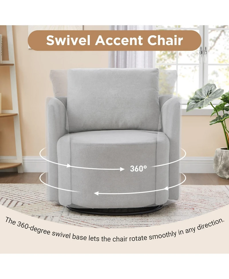 Streamdale Furniture Swivel Accent Barrel Chair