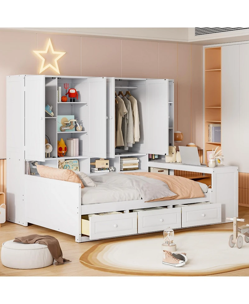 Streamdale Furniture Daybed with Drawers & All-in-One Cabinet