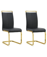 Streamdale Furniture Modern Pu Leather Dining Chairs (Set of 2