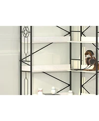 Streamdale Furniture 5-Tier Industrial Corner Bookshelf