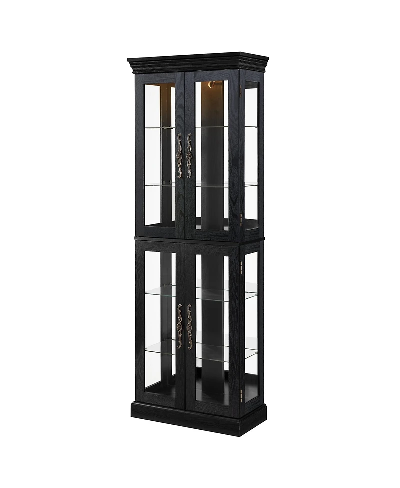Streamdale Furniture Lighted Glass Curio Cabinet - Living Room, Kitchen, Collectibles
