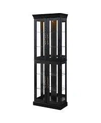 Streamdale Furniture Lighted Glass Curio Cabinet - Living Room, Kitchen, Collectibles