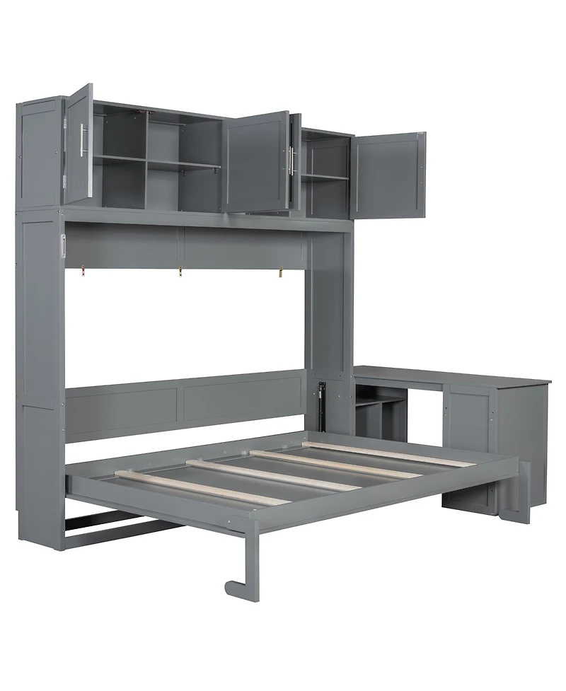 Streamdale Furniture Queen Murphy Bed with Desk & Storage