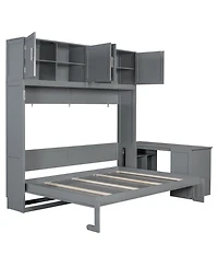 Streamdale Furniture Queen Murphy Bed with Desk & Storage