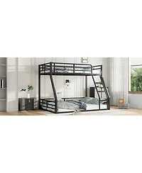 Streamdale Furniture Metal Twin Xl/Queen Bunk Bed Frame - Heavy Duty