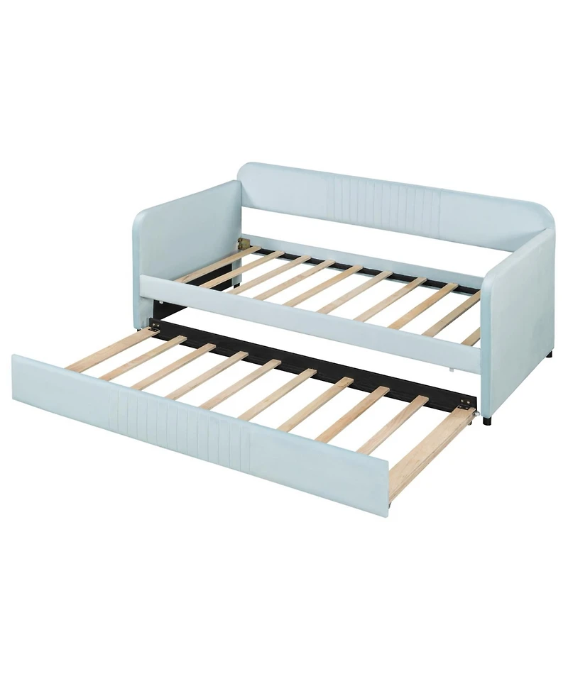 Streamdale Furniture Upholstered Twin Daybed Sofa with Trundle