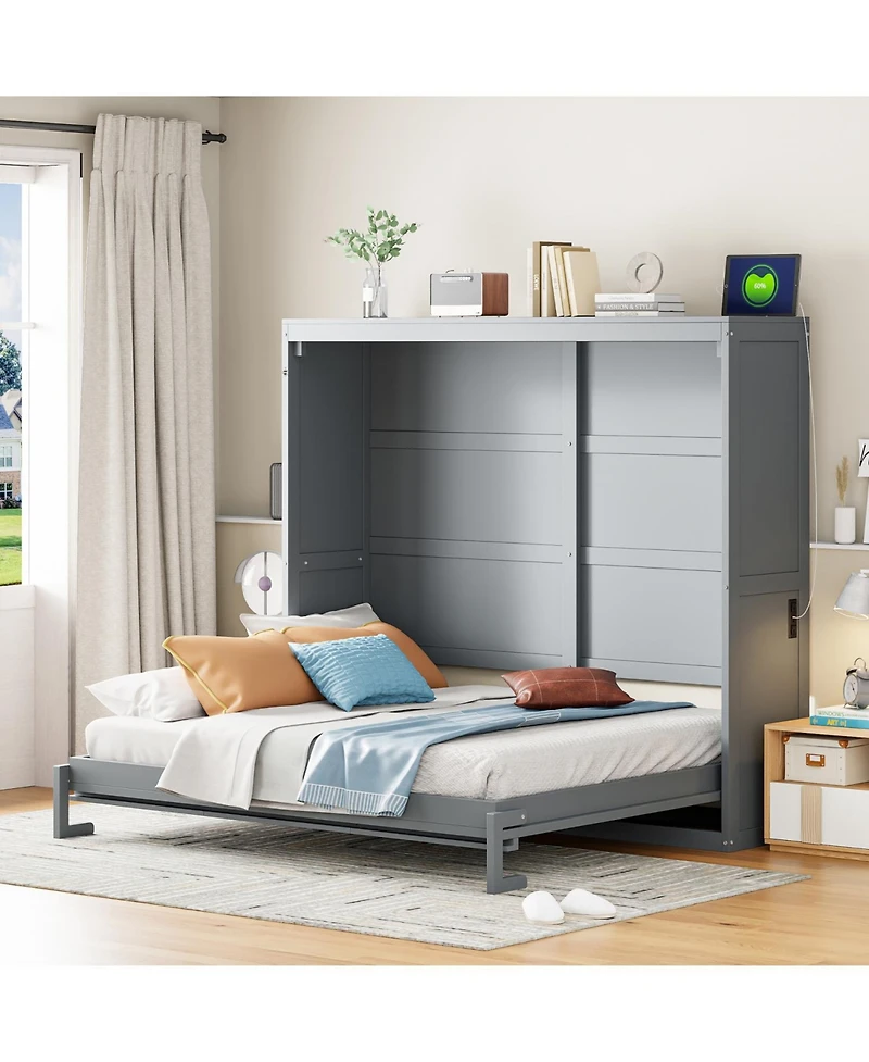 Streamdale Furniture Full Size Murphy Bed - Space Saving Fold Away Wall Bed