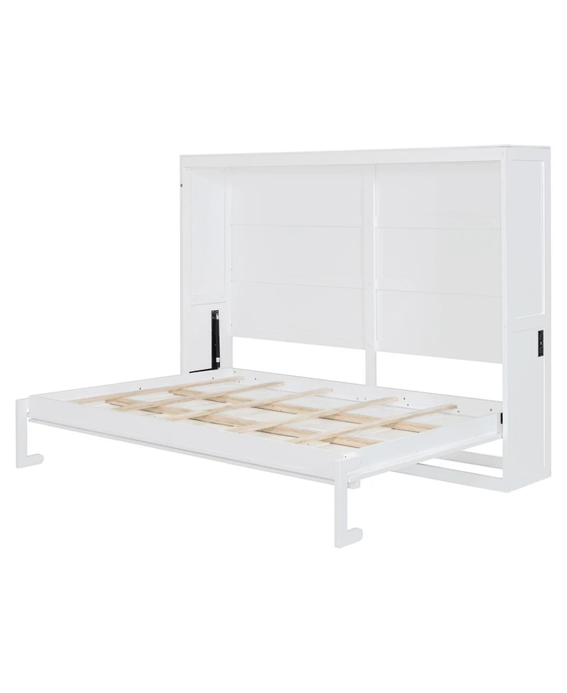Streamdale Furniture Full Size Murphy Bed Wall Bed,White