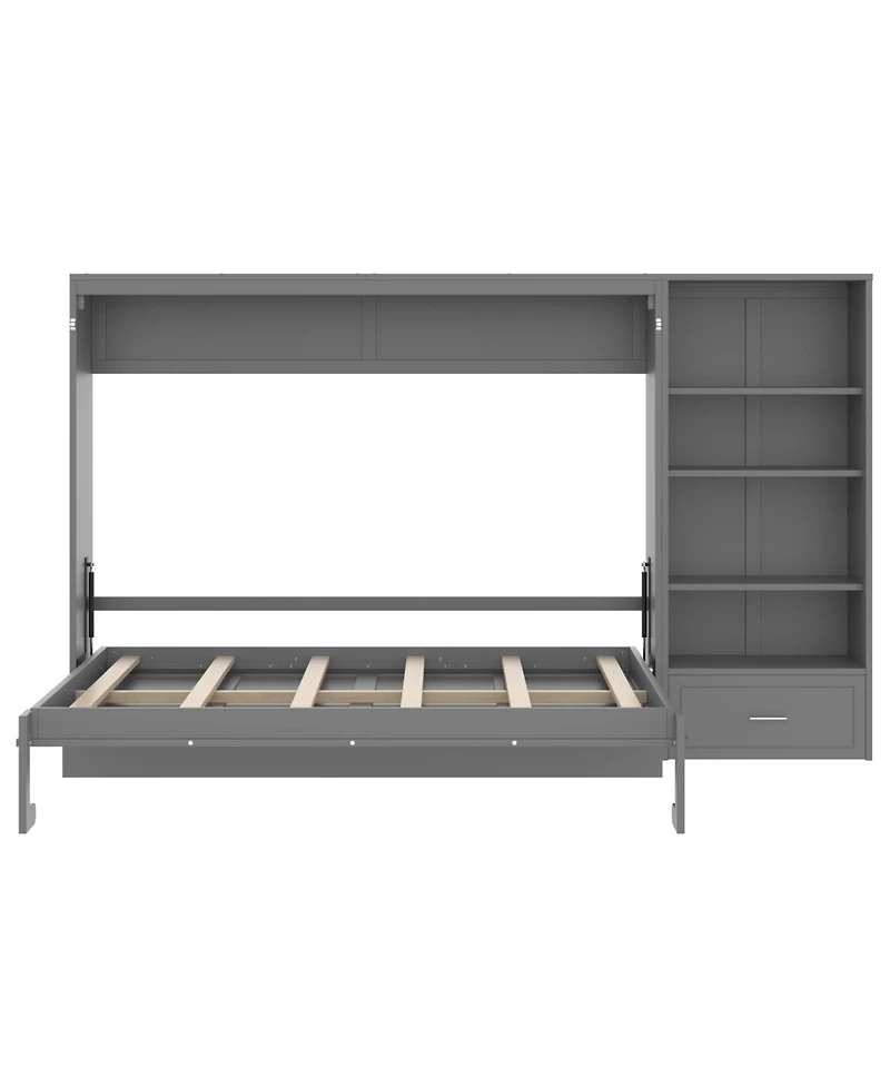 Streamdale Furniture Queen Murphy Bed with Storage & Shelf