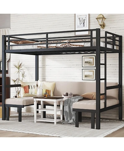 Streamdale Furniture Full Over Full Pull-Out Bunk Bed, Black