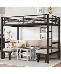 Streamdale Furniture Full Over Full Pull-Out Bunk Bed, Black