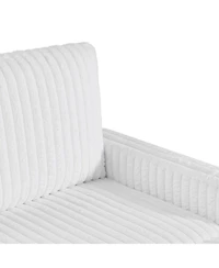 Streamdale Furniture Upholstered Chesterfield Sofa Couch - Large White