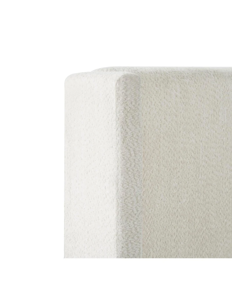 Streamdale Furniture King Size Bed Frame, Boucle Upholstered Headboard, Wood Feet