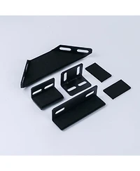 Streamdale Furniture Queen Upholstered Platform Bed, Velvet Headboard, Black