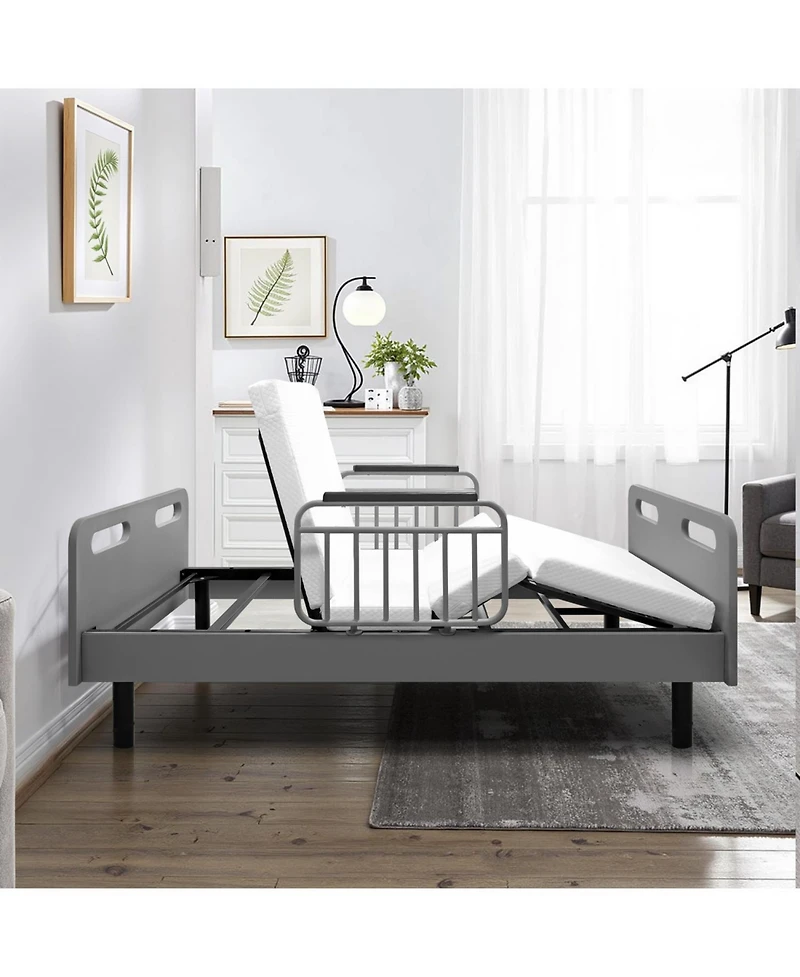 Streamdale Furniture Electric Adjustable Bed with Mattress & Rails