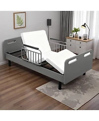 Streamdale Furniture Electric Adjustable Bed with Mattress & Rails