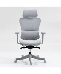 Streamdale Furniture Ergonomic Mesh Office Chair- 4D Armrests, 360 Swivel, Silent Wheels
