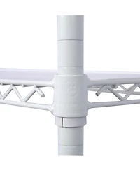 Streamdale Furniture 6-Tier Heavy Duty Metal Shelving Unit w/ Wheels & Liners - 84"H x 48"L x 20"D