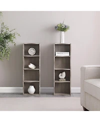 Streamdale Wavy 8-Layer Adjustable Bookshelf - Narrow & Multifunctional