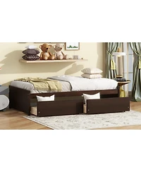 Streamdale Furniture Twin Size Bed with 2 Drawers