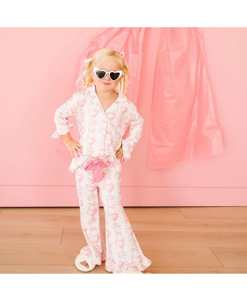 Sweet Wink Big Girls Heart Floral Trellis Valentine's Day Lounge Set