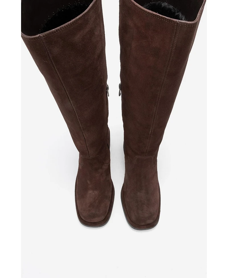 Forever & Always Shoes Women Fros Leather Knee High Boot