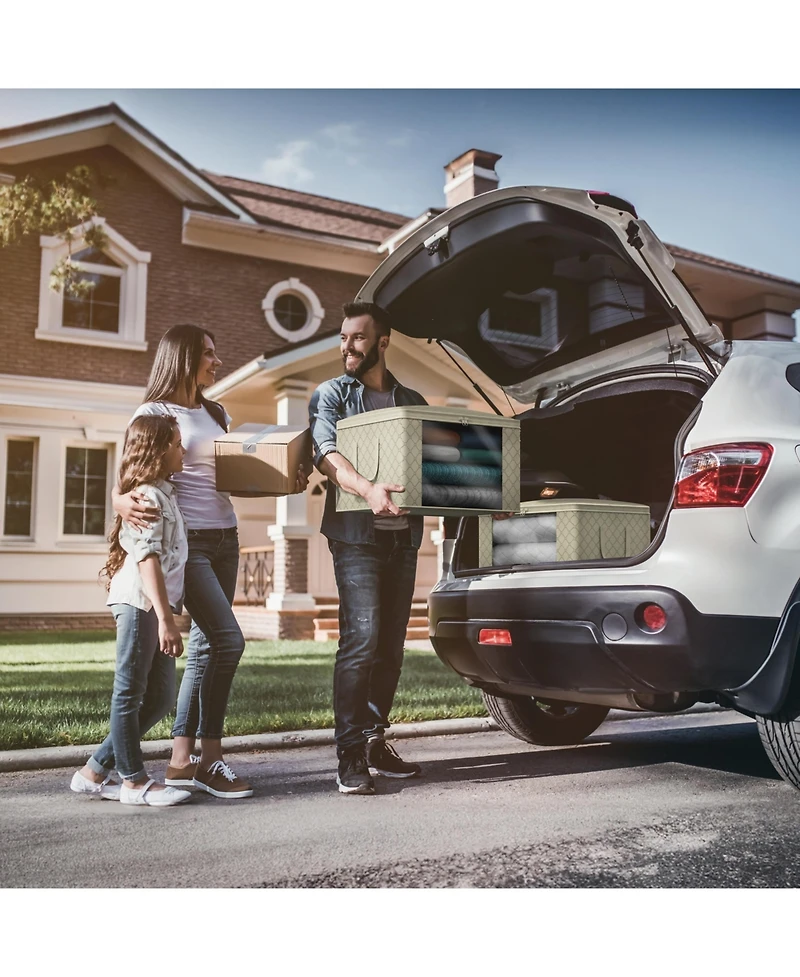 Sorbus Foldable Storage Bag Organizers, Large Clear Window & Carry Handles, Great for Clothes, Blankets, Closets, Bedrooms, and more