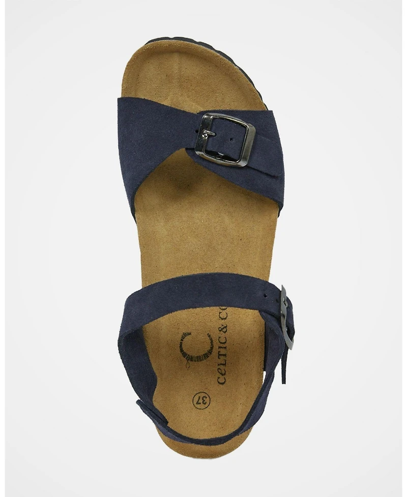 Low Wedge Dbl Buckle Sandal