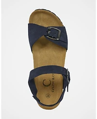 Low Wedge Dbl Buckle Sandal