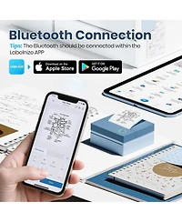 Swifint PM290C Inkless Sticker Maker: Portable Bluetooth Printer with 3 Paper Rolls