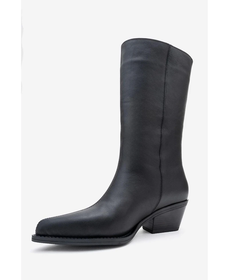 Forever & Always Women's Shoes Juana Leather Pointed Toe Boot (Women)