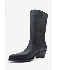 Forever & Always Women's Shoes Juana Leather Pointed Toe Boot (Women)