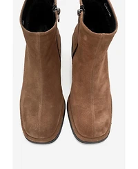 Forever & Always Women's Shoes Junae Leather Block Heel Boot (Women)