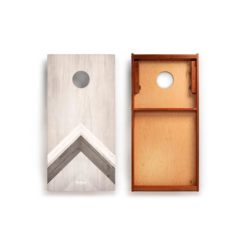 Elakai 2x4 Silver Chevron Cornhole Boards