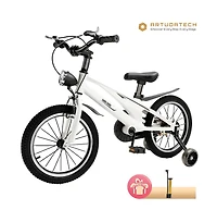 Artudatech 16-Inch Lightweight Kids Bike with Magnesium Alloy Frame, Training Wheels & Dual Brakes