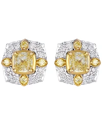 Le Vian Fancy Light Yellow Diamond (0.53 ct. t.w.) & Vanilla Diamond (0.12 ct. t.w.) Earrings in 14k Two-Tone Gold