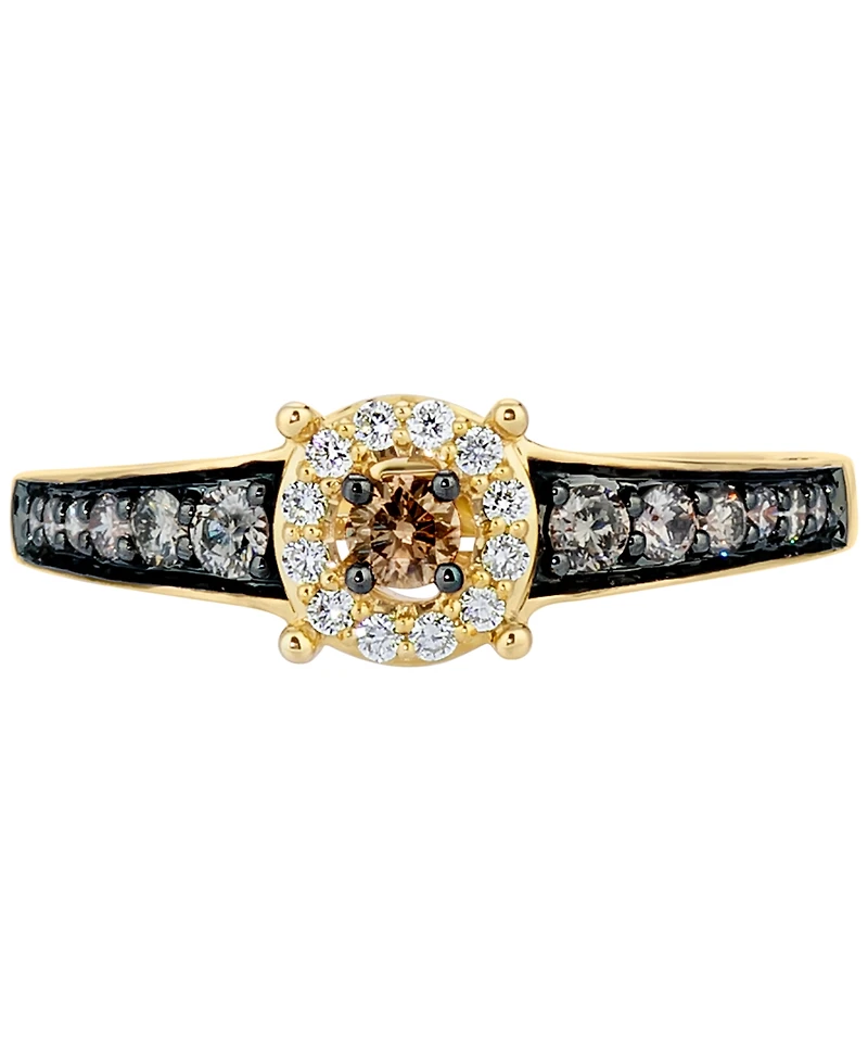 Le Vian Chocolate Diamond (0.41 ct. t.w.) & Vanilla Diamond (0.09 ct. t.w.) Ring in 14k Honey Gold