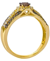 Le Vian Chocolate Diamond (0.66 ct. t.w.) & Nude Diamond (0.24 ct. t.w.) Ring in 14k Honey Gold