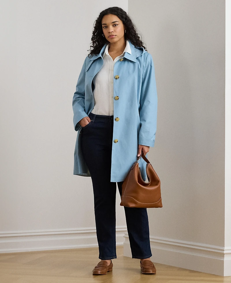 Lauren Ralph Plus Hooded Raincoat