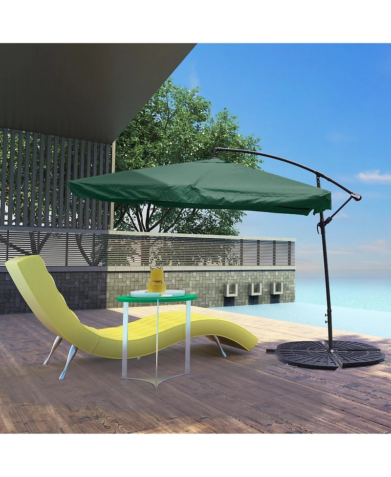 Yescom 2pcs 26.5 lbs Fan Shaped Base Stand Holder Weight For Outdoor Patio Umbrella