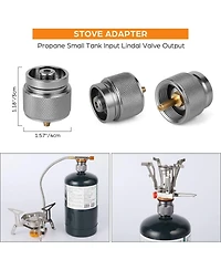 Aofar 3500W Windproof Portable Camping Gas Stove with Piezo Ignition and Fuel Canister Adapter