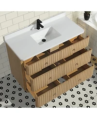 Ari Bath, La Jolla 48", Freestanding, Oak Finish