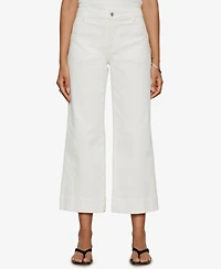 Sanctuary Women's The Marine Mid Rise Cropped Wide-Leg Jeans