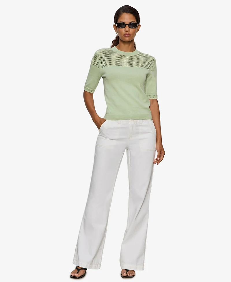 Sanctuary Women's Mix Stitch Crew Neck T-Shirt