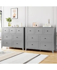 gaomon 7-Drawer Modern Wood Organizer Dresser, Ample Storage Space for Bedroom, Living Room, Entryway