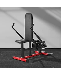 Sugift Seated Dip Machine Tricep Bicep Press Down Trainer with Adjustable Seat 450 Lb